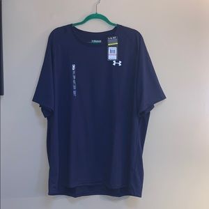 A blue Under Armour tee
